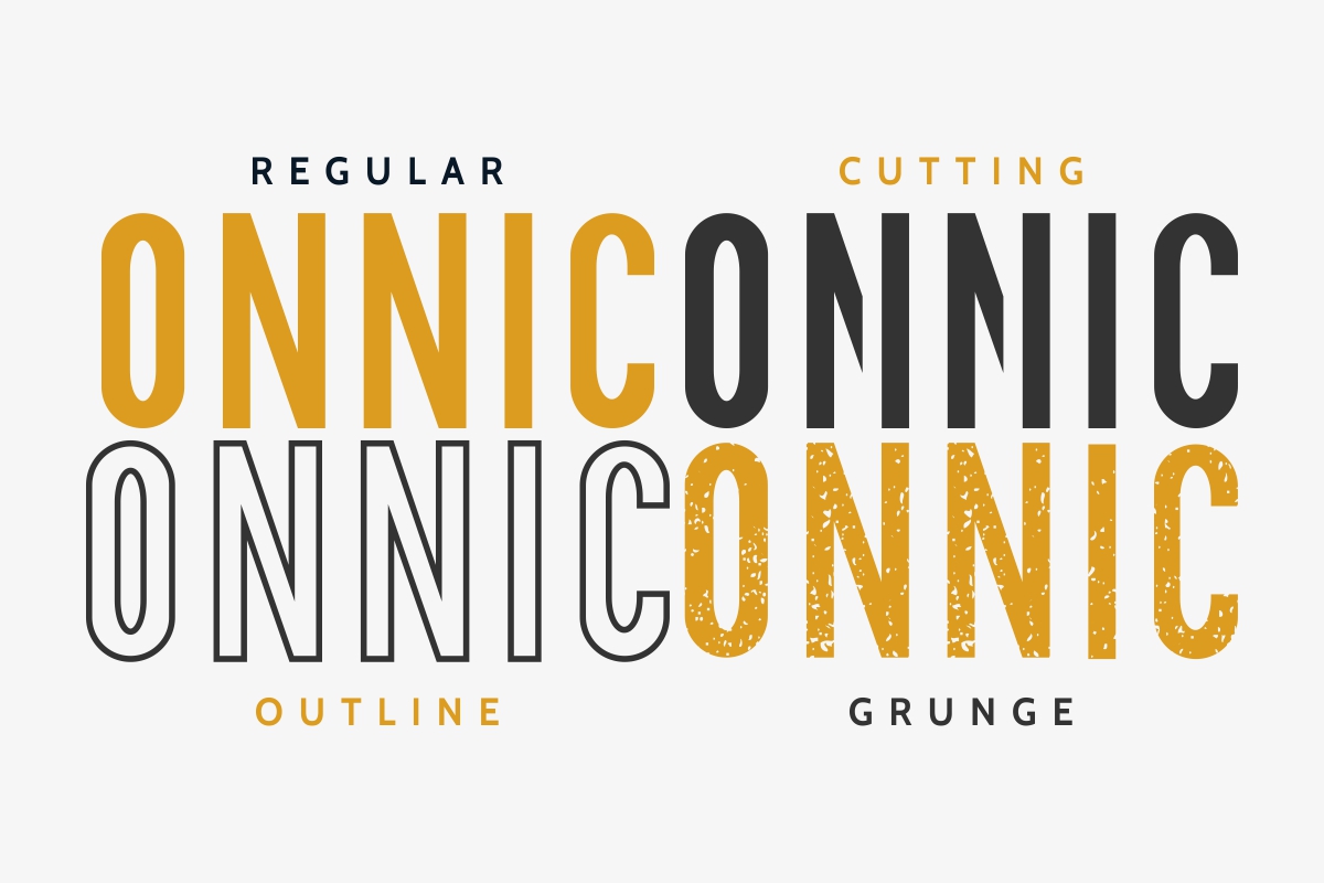 ONNIC Texture Font preview